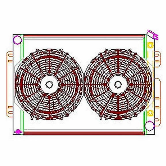 Griffin Radiators CU-70009 PerformanceFit Radiator ComboUnit 1964-1967 Chevelle