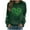Green, variant on Funny St Patricks Day Shirt Women Shamrock Crewneck Sweatshirt Long Sleeve Casual Pullover Saint Patricks Day Shirt Green Going Out Tops for Women