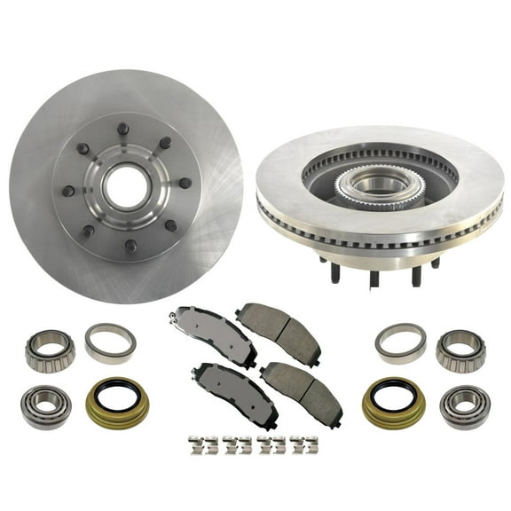 Front Disc Brake Rotor Pads For Rear Wheel Drive Only 13-20 Ford F250 Super Duty
