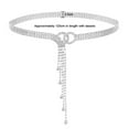 thumbnail image 2 of Women Rhinestone Belt Silver Shiny Diamond Fashion Crystal Ladies Double O-Ring Waist Belt for Jeans Dressesby, 2 of 6