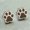 #7, variant on Wood Print I Love You Mom Mama Bear Heart Round Stud Earrings Mother's Day Gifts