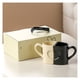thumbnail image 1 of Juego de tazas de café de cerámica - Set de regalo for parejas for boda, día de San Valentín - Diseño de medio corazón, 1 of 6