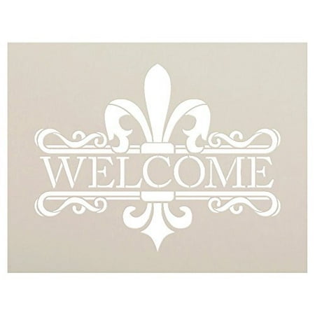 Elegant Fleur De Lis Stencil by StudioR12 | Reusable Mylar Template | Use to Paint Wood Signs - Pallets - Welcome Signs - DIY French Home Decor - Select Size (13