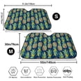 thumbnail image 3 of Balery Colorful Pineapples Print Car Windshield Sun Shade,Windshield Sunshade for Car Pickup Truck SUV Accessories-Small, 3 of 7