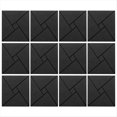 thumbnail image 1 of 12 Paneles Acústicos con Autoadhesivos, Paneles de Espuma A Prueba de Sonido de 12x12x0,4 Pulgadas, Azulejos Absorbentes de Sonido para , Color Negro, 1 of 5