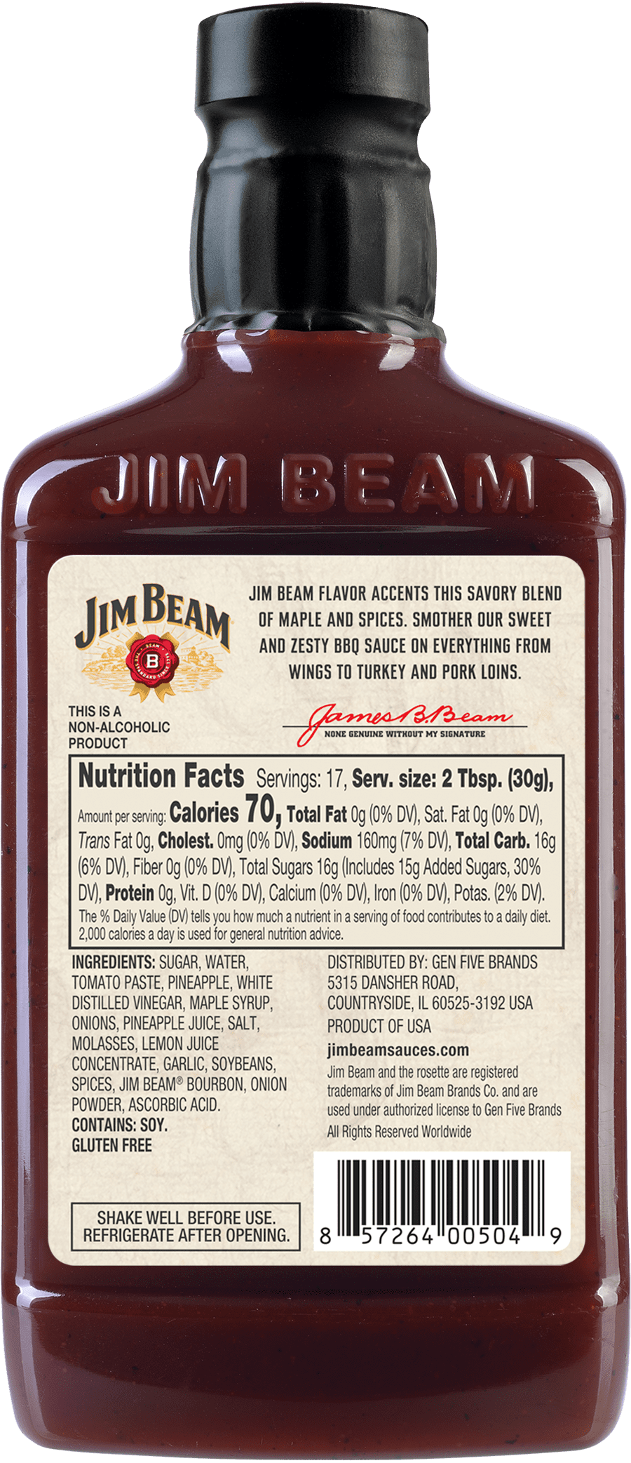 Jim Beam Maple Bourbon Barbecue Sauce