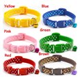thumbnail image 3 of SHOWERORO Adjustable Yellow Polka Dot Dog Bell Collar with Durable Buckle for Pets, 3 of 5