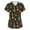 BlackC_03#829A, variant on Scrub Tops Christmas Womens Scrub Tops Stretchy Short Sleeve V Neck Navidad Print Nurse Uniform with Pockets