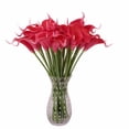 thumbnail image 3 of Paquete de flores artificiales Flor de simulación Ornamento de mesa de oficina en casa Decoración floral falsa, Rosa roja 20 piezas Jumpingount HA8913-03B, 3 of 6
