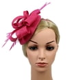 thumbnail image 3 of Tocado Yinane Mujer Gatsby Años 20 Sombrero Derby Diadema Roja, 3 of 8