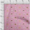 thumbnail image 1 of oneOone Tissu Polyester Lycra Imprimé Herbe & Chiots Chien 1 Yard 56 Pouces de Large, 1 of 4