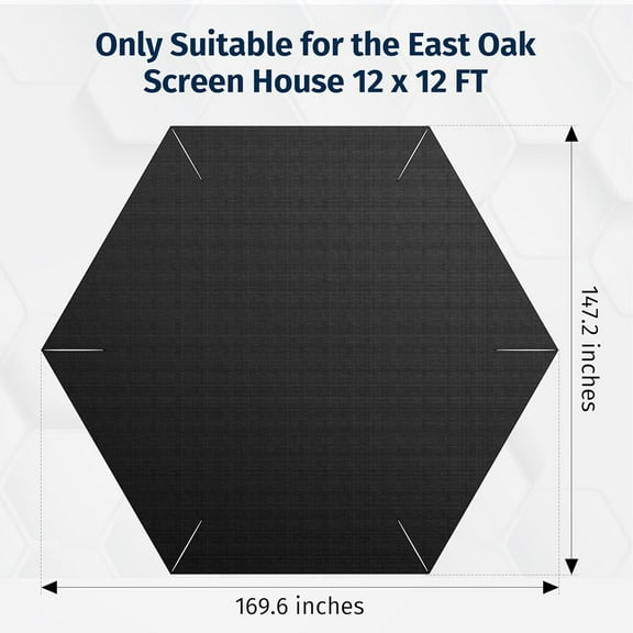 Waterproof Tarps for Outdoors as Tent Floor Mat for  Screen House & Pop-Up Tent 12 x 12 FT, 11 Mils Thick