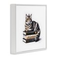 thumbnail image 3 of Stupell Industries Art Deco Fashion Books & Cat White Framed Giclee Art, 17 x 17, by Amanda Greenwood, 3 of 8