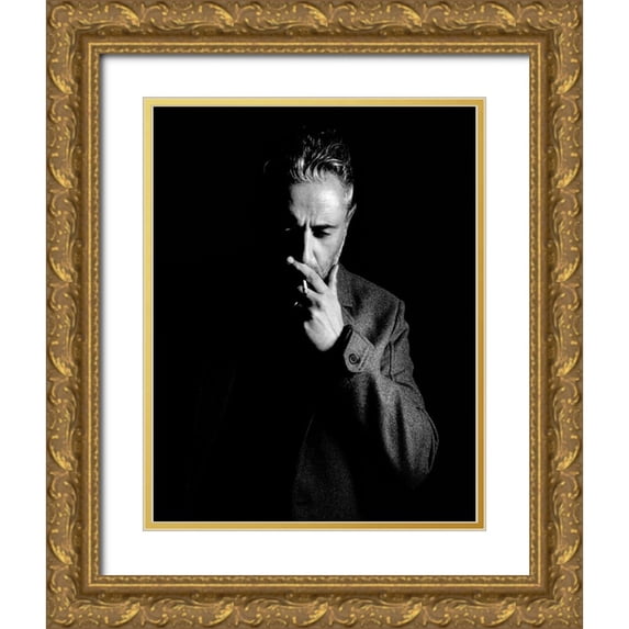 Bandinelli, Leonardo 15x18 Gold Ornate Wood Framed with Double Matting Museum Art Print Titled - Noir Self Portrait