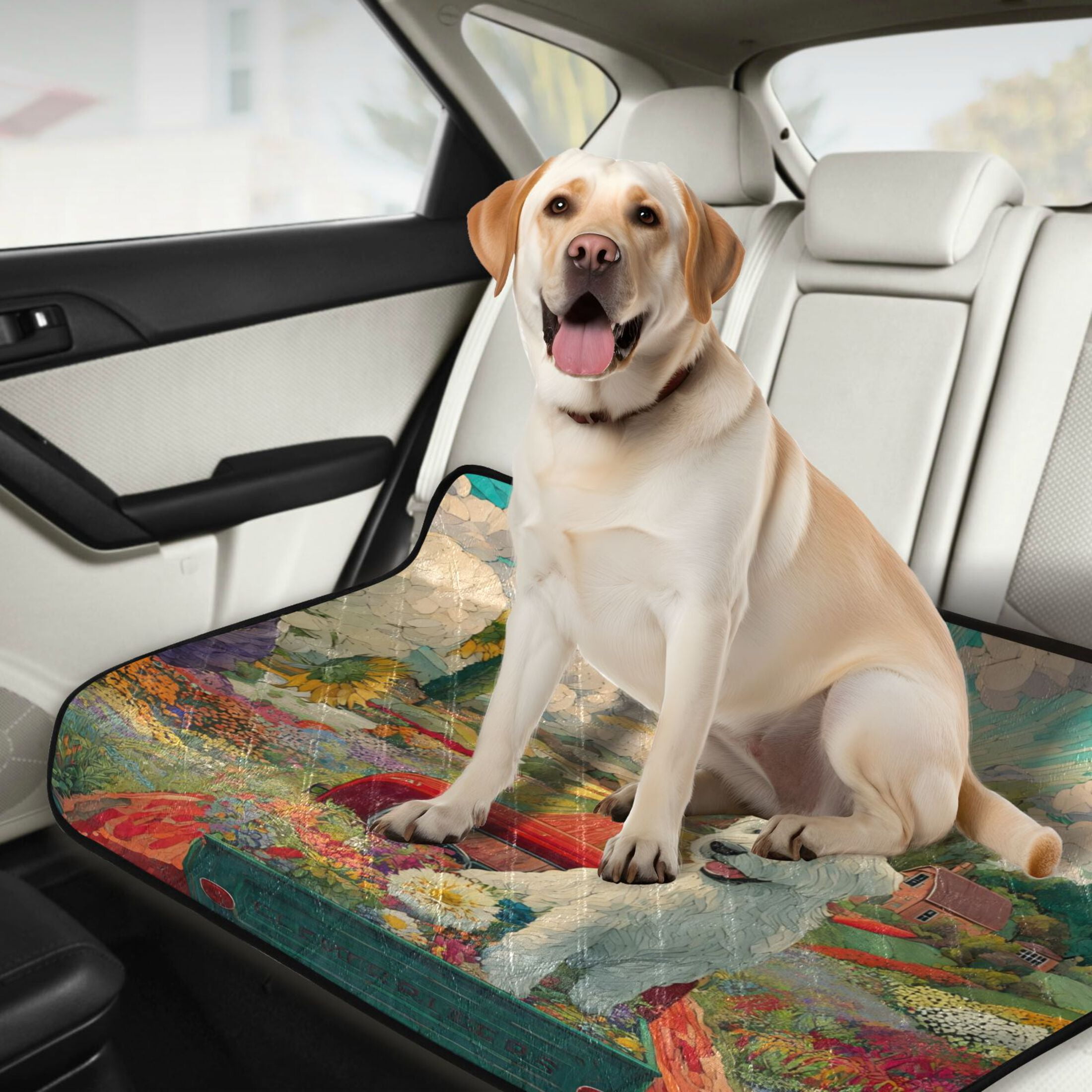 Qxltty English Sheepdog Cat litter Pads Pet Set of 2 Diaper Mats Center Anti-leakage Layer Absorbent Soft and Comfortable