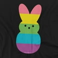 thumbnail image 2 of Rainbow Striped Easter Bunny Peep Youth Long Sleeve T Shirt, Black, Large, 2 of 3