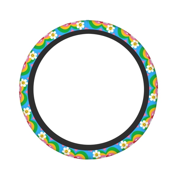 Hello Kitty Elastic Steering Wheel Cover Stylish Neoprene Decorative Car Accessories for Universal Auto