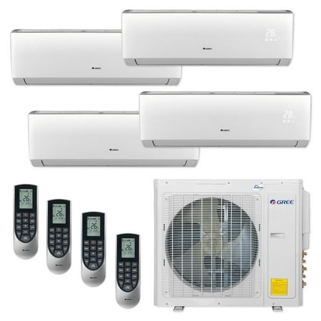 Wall Mounting Unit (Gree MULTI30CLIV401 - 30,000 BTU Multi21+ Quad-Zone Wall Mount Mini Split Air Conditioner Heat Pump 208-230V)