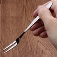 thumbnail image 4 of 10 Pieces Stainless Steel Fruit Fork Cocktail Fork Two Prongs Dessert Cake Forks Mussel Forks Tasting Forks 5.1 Inch for Fruit BBQ Party Gathering Supplies, 4 of 7