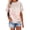 Pink 2, variant on MEICHEN Tops for Women Plus Size Short Sleeve Crew Neck Swing Flare Loose T Shirt Blouses Summer Clothing