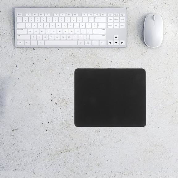 LIFKOME Smooth Black Mouse Pad, Rubber and Cloth, for Comfortable Office and Home Use
