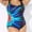 aca_Blue, variant on Womens One Piece Swimwear Plus Size Womens Tummy Control Swim Suit High Cut Print Black Bathing Suit