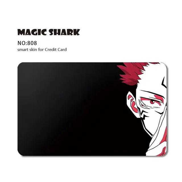 Fashion Cartoon Anime Game PVC Matte Film Sticker Case Skin for Credit Card Big Small No Chip 808 Big Chip