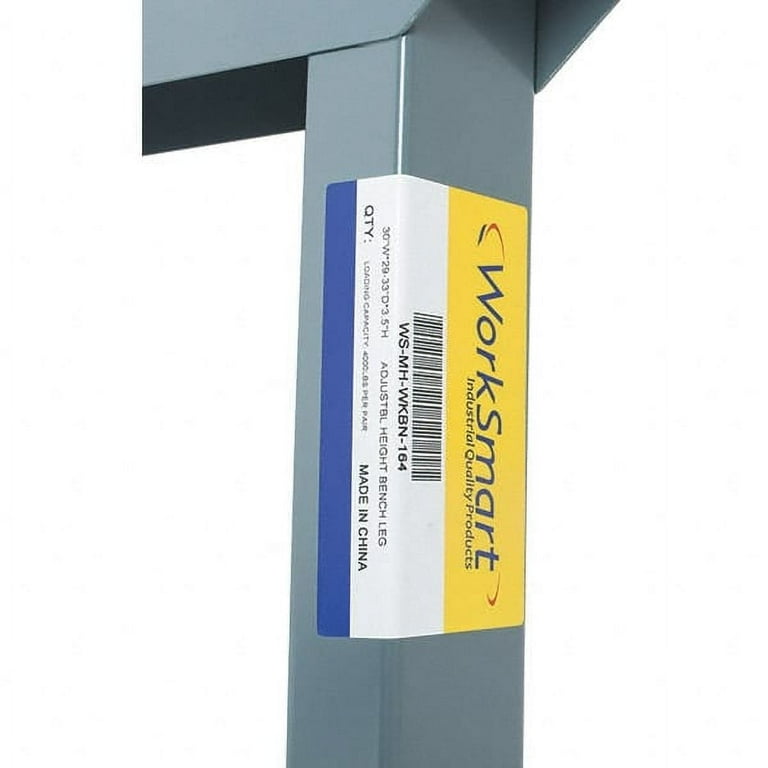 WorkSmart Heavy Duty Metal Garage Workbench Leg, Adjustable