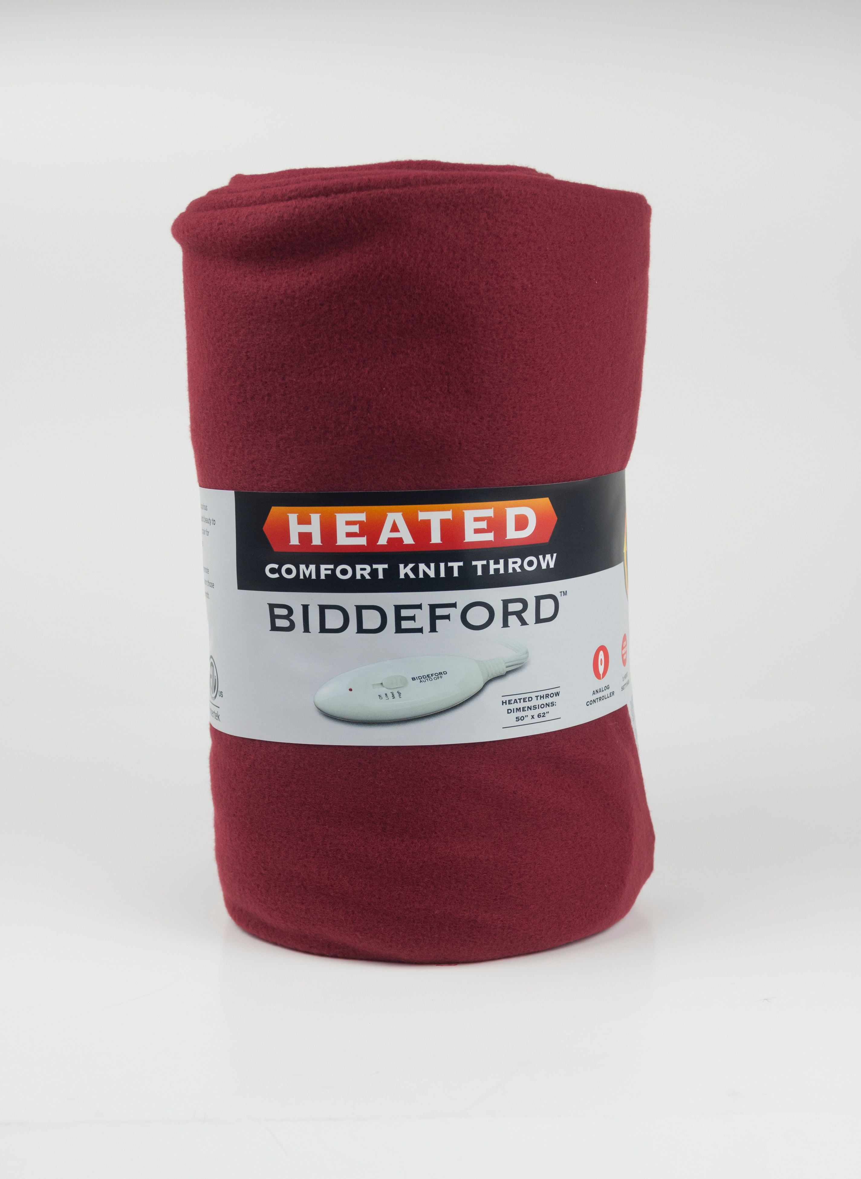 Heated comfort knit blanket biddeford walmart hot sale