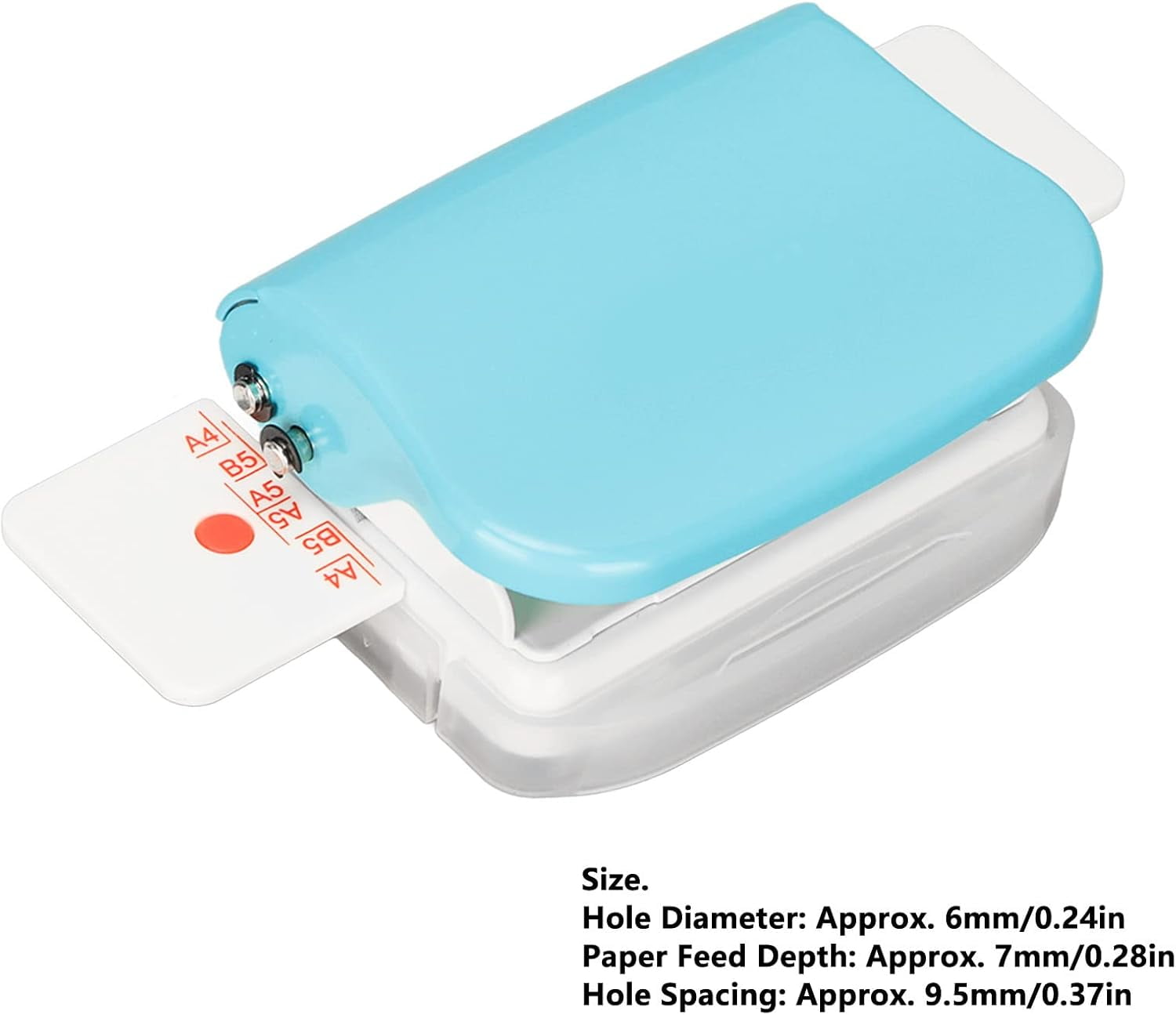 ABCISI Binding Machines, Mini Manual Multipurpose 6 Holes Cinch Book Binding Machine, Coil Binding Machine for Home Office(Blue)