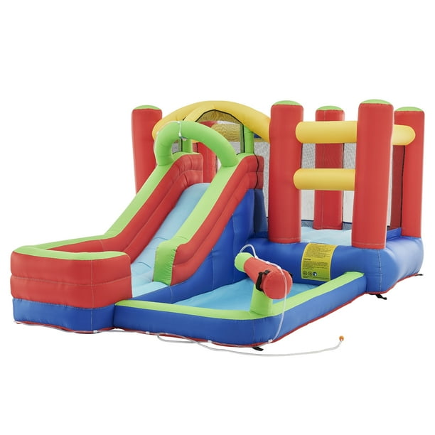 ihubdeal Inflatable Water Slide Bouncer Water Pool Slide Park Water