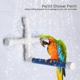 thumbnail image 2 of Bird Shower Perches with Strong Suction Cup Parrot Plastic Pipe Stand Toy for Macaw African Greys Budgies Parakeet, 2 of 5