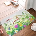 thumbnail image 4 of Sikiie Plants and Insects Print Flannel Anti-slip Floor Mat 16x24in, Thickened Dustproof Entrance Door Mat Floor Mat for Kitchen, Bathroom, Laundry Room, 4 of 7