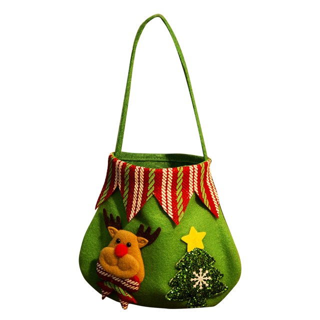 Adornos Navideños Bolso Tote No Tejido Con Muñeco De Nieve Bolsa Pequeña Para Dulces