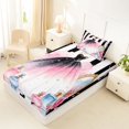 thumbnail image 4 of Homewish Fashion Perfume Floral Twin Sheets,Dreamy Bowknot Bedding,3 Pieces,1 Fitted Sheet and 1 Pillowcase, 4 of 6