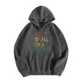 thumbnail image 2 of First Of All I'm A Delight Hoodies for Women Fall Winter Long Sleeve Funny Sarcastic Graphic Hooded Sweatshirt with Pockets, 2 of 4