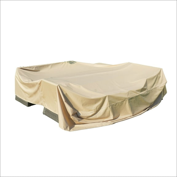 Direct Wicker Square Patio Furniture Covers Waterproof - Beige