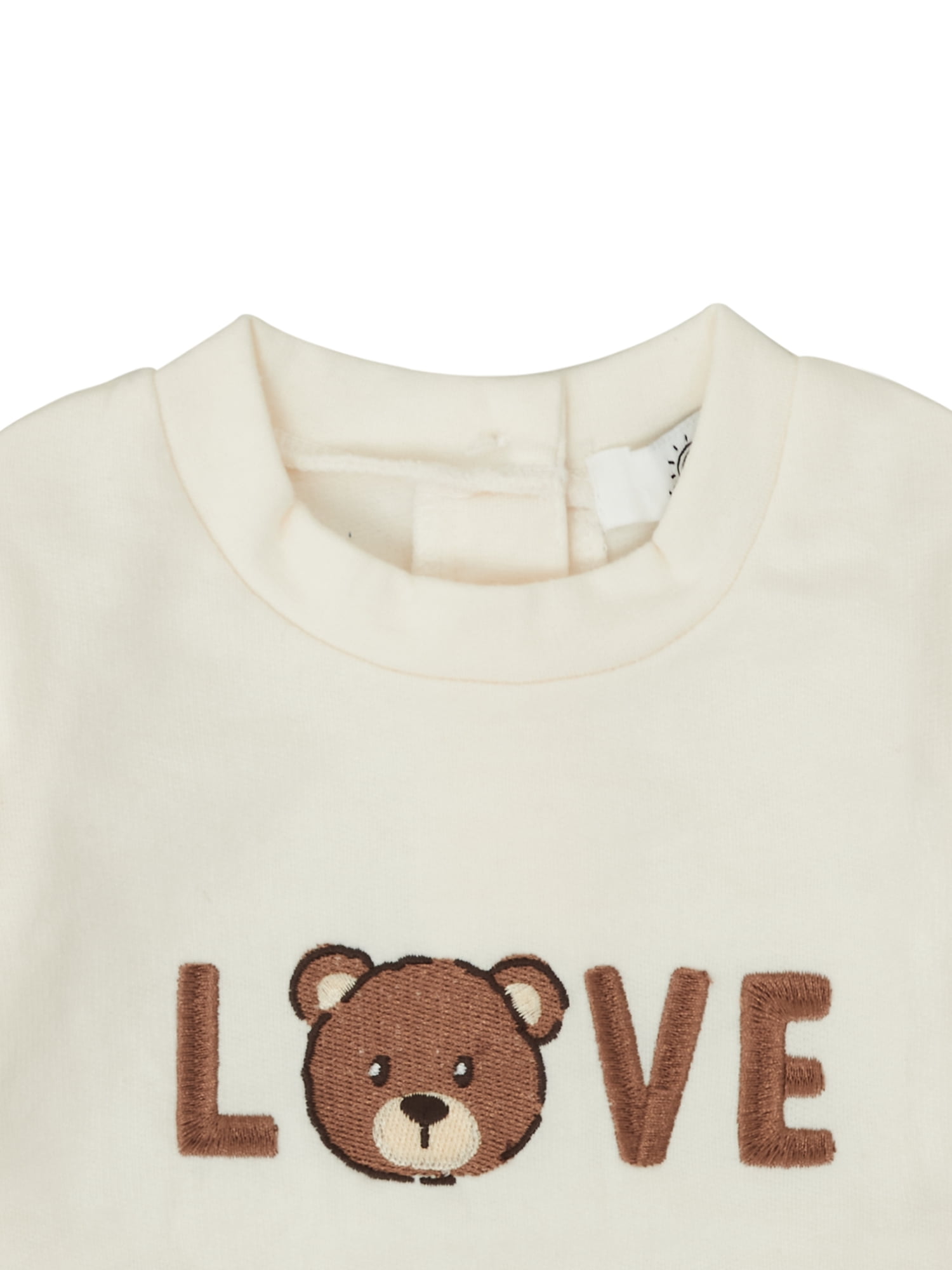 Wonderluxe Baby Girls' Long Sleeve Sweatshirt and Pant, 3-Piece Set, Sizes 0-3M-24M
