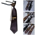 thumbnail image 2 of Aellinatey Stylish School Girl Necktie Kids Chain Pre-tied Tie Uniform Accessories, 2 of 10