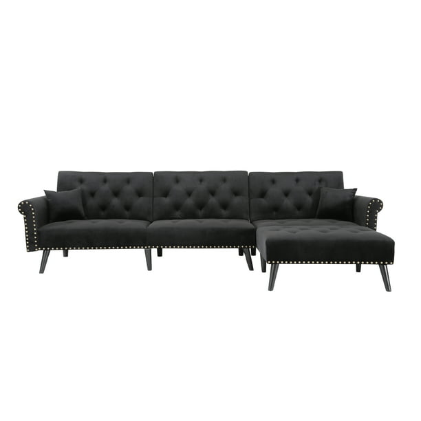 Sectional Couch Modern Classic Upholstered Sectional Sleeper Sofa Sectional Sofas For Living Room Walmart Com Walmart Com