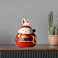 thumbnail image 3 of de Conejo de Dibujos Animados, Figurita Decorativa de Animal, Caja de Ahorro de Dinero, Escultura de La , Caja de Ahorro para Fiesta, rojo Gloria caso de ahorro, 3 of 9