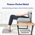 thumbnail image 3 of Cushion Lab Ergonomic Foot Rest for Under Desk – Patented Massage Ridge Design Memory Foam Foot Stool Pillow for Work, Home, Gaming, Computer, Office Chair – For Back & Hip Pain Relief - Black, 3 of 5