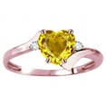 thumbnail image 3 of Original Star K� Heart Shape 6mm Genuine Citrine bypass Ring, 3 of 9