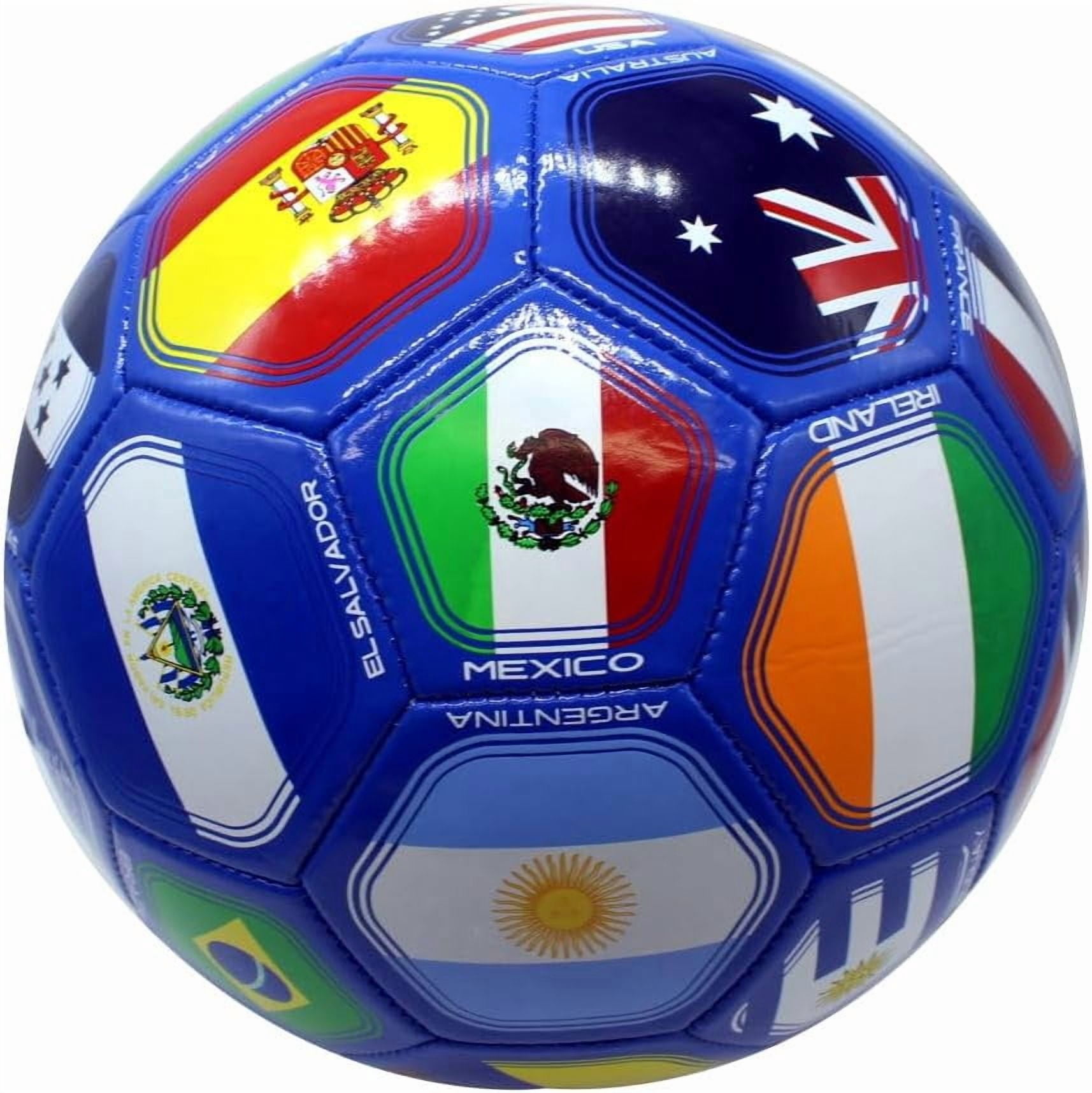 Country Flags Soccer Ball Size 5, World Club National Teams, Flag Soccer Ball - Blue