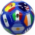 thumbnail image 4 of Icon Sports Size 5 Soccer Ball, National Teams World Clubs, Country Flags Soccer Ball - Blue, 4 of 5
