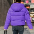 thumbnail image 4 of Qetyuw Womens Winter Crop Puffer Coat Warm Long Sleeve Open Front Down Coat Zip Up Casual Chunky Hooded Jacket, 4 of 4