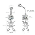 thumbnail image 2 of UHIBROS Belly Button Rings for Women 316L Surgical Steel Belly Rings, 2 of 6
