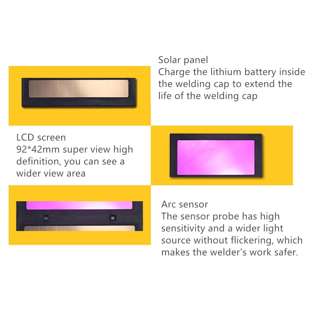 Zeiwohndc Solar Auto Darkening Welding Helmet Lens for Outdoor Welding Industry Prevent