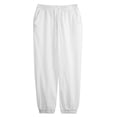 thumbnail image 6 of Domuza Linen Pants for Men Casual Summer Beach Pants Elastic Waist Drawstring Lightweight Vacation Trousers with Pockets White S, 6 of 7