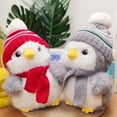 thumbnail image 4 of Adorable Plush Penguin Toy with Winter Hat and Scarf, Soft Stuffed Animal for Kids, Perfect Holiday Gift, 10 Inches, 4 of 5